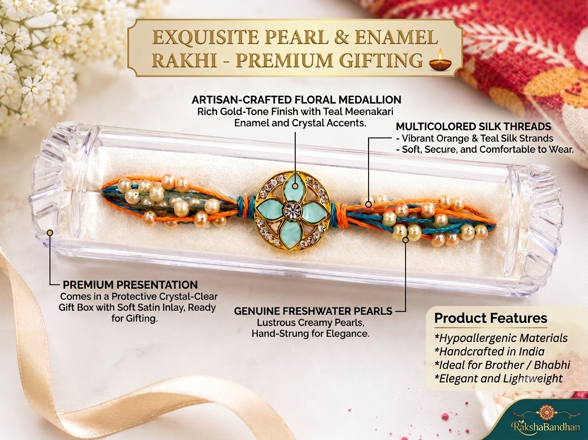 Floral Meenakari Rakhi
